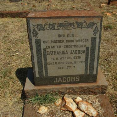 JACOBS Catharina Jacoba nee V.D. WESTHUIZEN 1895-1968
