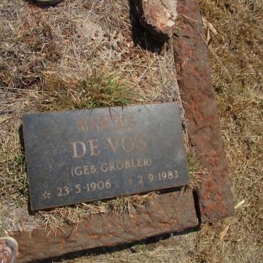 VOS Martha, de nee GROBLER 1906-1983 