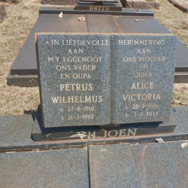 VILJOEN Petrus Wilhelmus 1918-1992 &amp; Alice Victoria 1926-2011