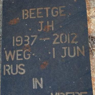 BEETGE J.H. 1937-2012