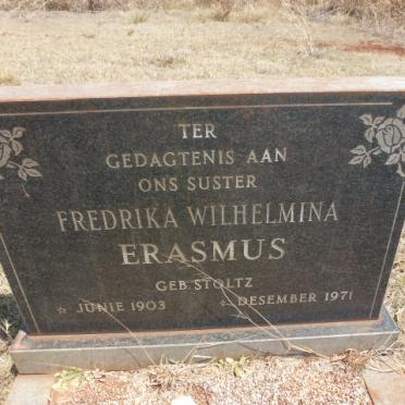 ERASMUS Fredrika Wilhelmina nee STOLTZ 1903-1971