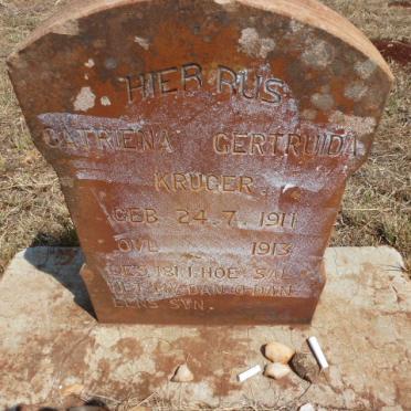 KRUGER Catriena Gertruida 1911-1913