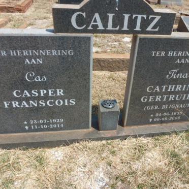 CALITZ Casper Franscois 1929-2014 &amp; Cathrina Gertruida BLIGNAUT 1933-2006