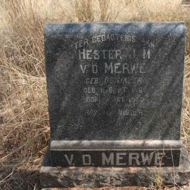 MERWE Hester J.M., v.d. nee DE JAGER 1866-1950