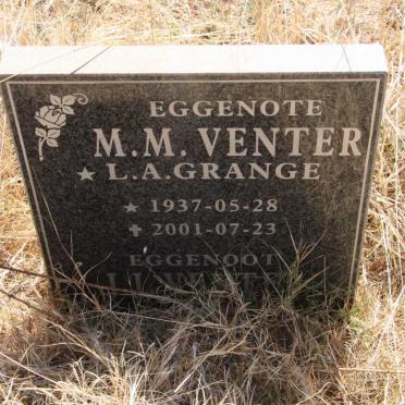 VENTER M.M. nee LA GRANGE 1937-2001