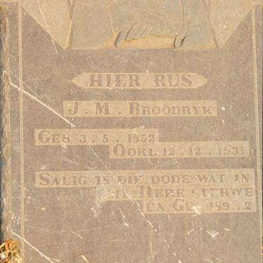 BROODRYK J.M. 1852-1931