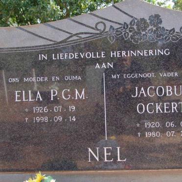 NEL Jacobus Ockert 1920-1980 &amp; Ella P.G.M. 1926-1998