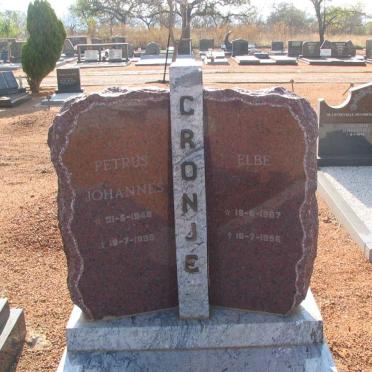 CRONJE Petrus Johannes 1948-1996 :: CRONJE Elbe 1987-1996