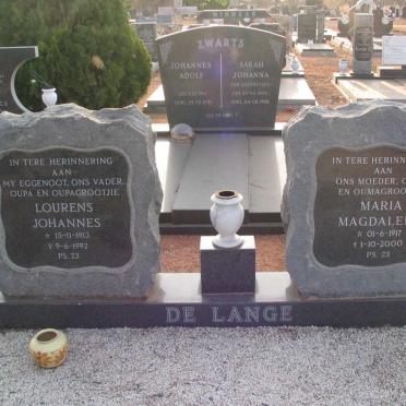 LANGE Lourens Johannes, de 1913-1992 &amp; Maria Magdalena 1917-200