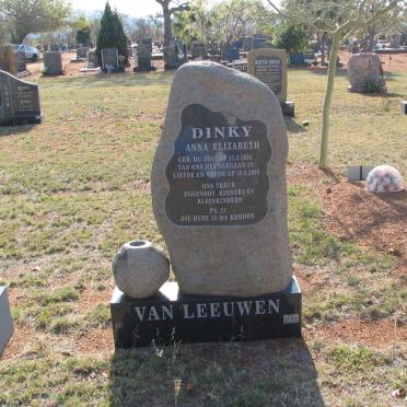 LEEUWEN Anna Elizabeth, van  nee DU TOIT 1936-2003