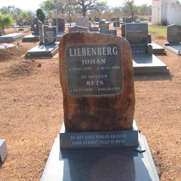 LIEBENBERG Johan 1945-1998 :: LIEBENBERG Bets 1920-1998