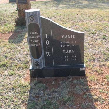 LOUW Manie 1919-2001 &amp; Mara 1925-2004