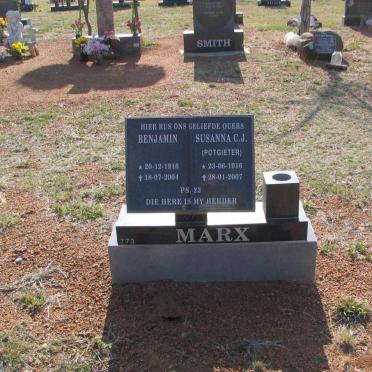 MARX Benjamin 1918-2004 &amp; Susanna C.J. POTGIETER 1916-2007