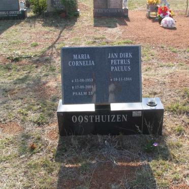 OOSTHUIZEN Jan Dirk Petrus Paulus 1944- &amp; Maria Cornelia 1953-2004