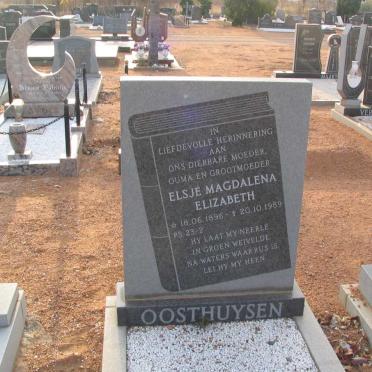 OOSTHUYSEN Elsjé Magdalena Elizabeth 1896-1986