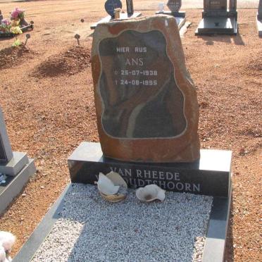 OUDTSHOORN Ans, van Rheede van Outshoorn 1938-1995