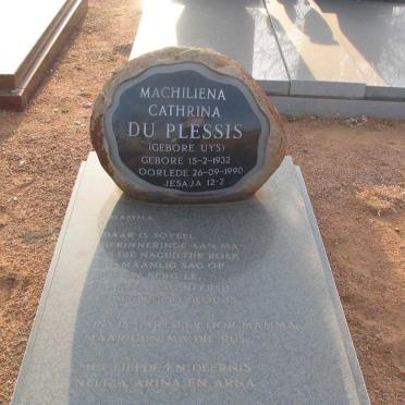 PLESSIS Machiliena Cathrina, du nee UYS 1932-1990