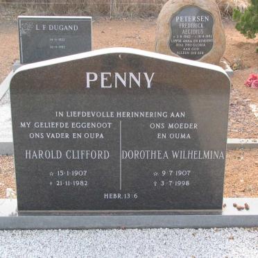 PENNY Harold Clifford 1907-1982 &amp; Dorothea Wilhelmina 1907-1998