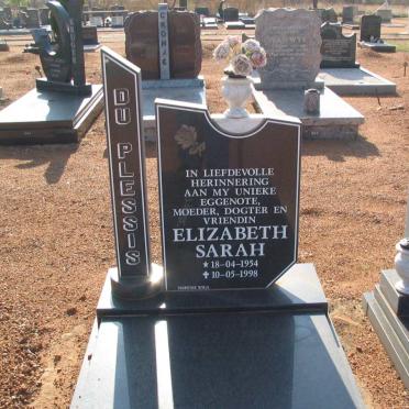PLESSIS Elizabeth Sarah, du 1954-1998