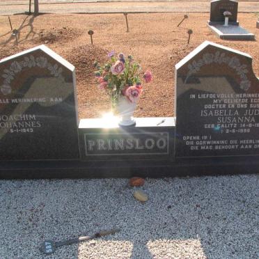 PRINSLOO Joachim Johannes 1943- &amp; Isabella Judith Susanna CALITZ 1949-1996