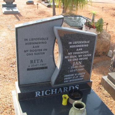 RICHARDS Jan 1945-1996 &amp; Rita 1951-