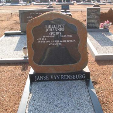 RENSBURG Phillipus Johannes, Janse van 1945-1997