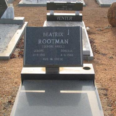 ROOTMAN Beatrix nee KRIEL 1916-1986