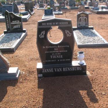 RENSBURG Tienie, Janse van 1917-2004