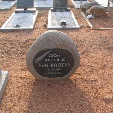ROOYEN Lucas Marthinus, van 1951-1991