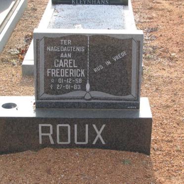 ROUX Carel Frederick 1958-1983