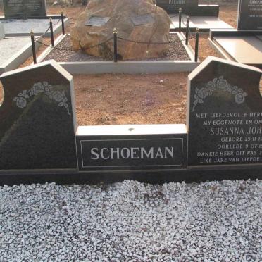 SCHOEMAN Susanna Johanna 1938-1984
