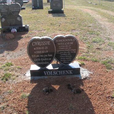 VOSLSCHENK Johannes Willem 1936-2003 &amp; Chrissie 1936-2008