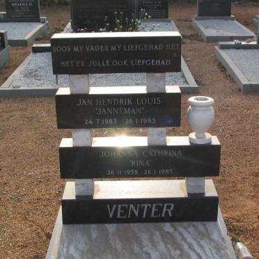 VENTER Jan Hendrik Louis 1983-1985 :: VENTER Johanna Catrina 1958-1985
