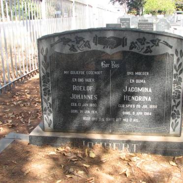 JOUBERT Roelof Johannes 1890-1971 &amp; Jacomina Hendrina SPIES 1894-1984