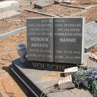 VOLSCHENK Hannie 1943-1999 :: VOLSCHENK Hendrik Andries 1968-1991