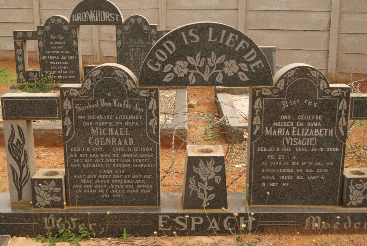 ESPACH Michael Coenraad 1913-1964 &amp; Maria Elizabeth VISAGIE 1915-2000