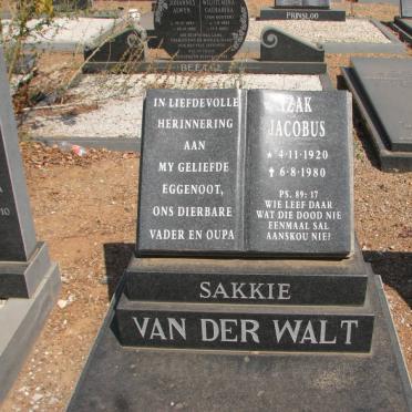 WALT Izak Jacobus, van der 1920-1980
