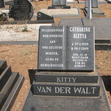 WALT Catharina Aletta, van der 1924-2009