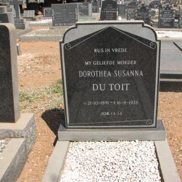 TOIT Dorothea Susanna, du 1891-1978