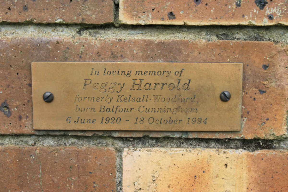 HARROLD Peggy formerly KELSALL-WOODFORD nee BALFOUR-CUNNINGHAM 1920-1994