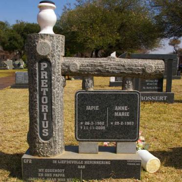 PRETORIUS Japie 1962-2005 &amp; Anne-Marie 1963-