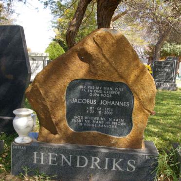 HENDRIKS Jacobus Johannes 1934-2000
