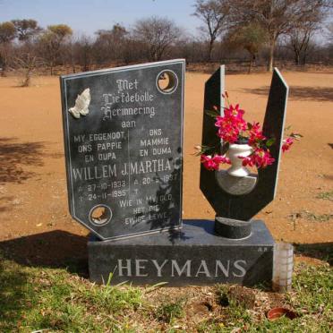 HEYMANS Willem 1933-1995 &amp; Martha C. 1937-