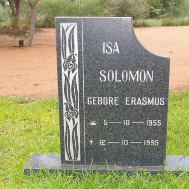SOLOMON Isa nee ERASMUS 1955-1995