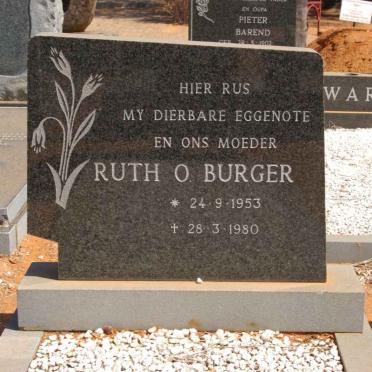 BURGER Ruth O. 1953-1980