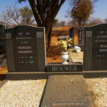 BOUWER Francois Johannes 1918-1994 &amp;  Heila Maria 1923-1988