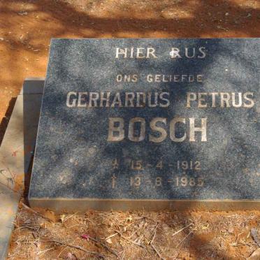 BOSCH Gerhardus Petrus 1912-1985