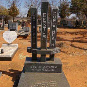 BESTER Jacobus J. 1941-1990 &amp; Dorothea H. 1945-1997