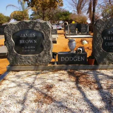 DODGEN James Brown 1924-2001 &amp; Engela Wilhelmina Christina 1929-1989
