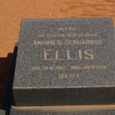 ELLIS Andries Gerhardus 1947-1968
